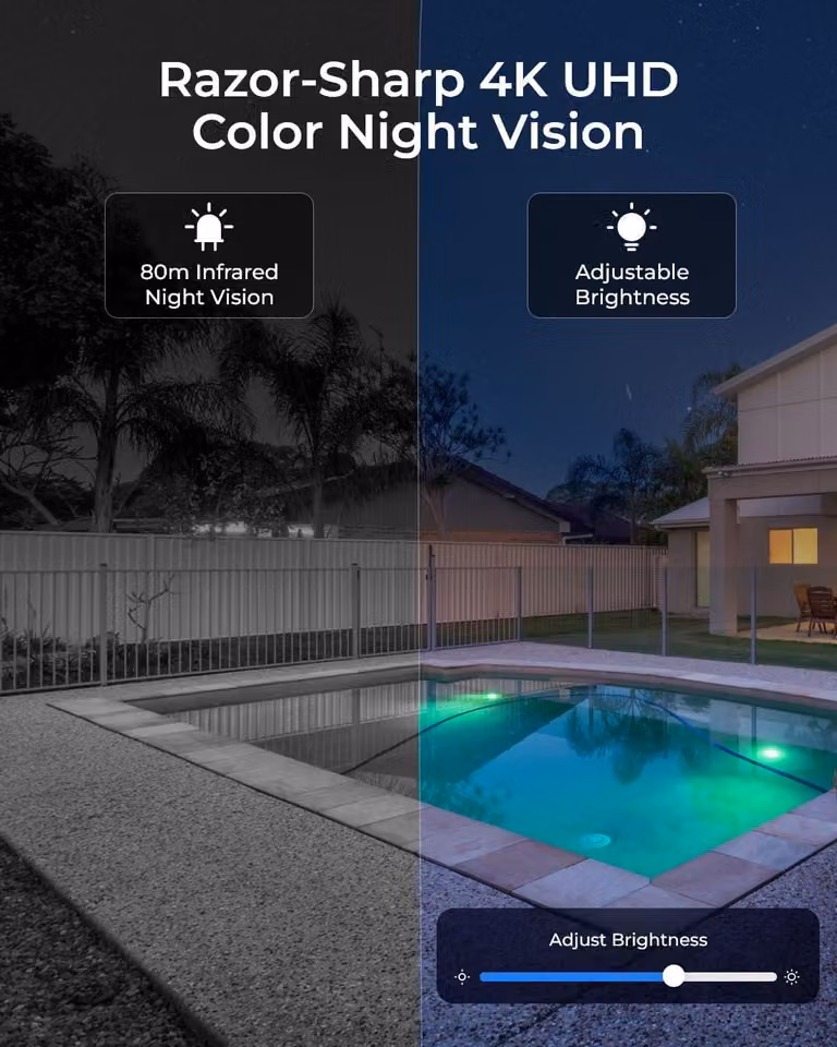 Telecamera di sicurezza PTZ 4K per esterni, con zoom ottico 16x e visione notturna a colori