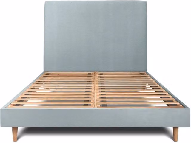 Letto 150x200 cm con testata imbottita - Tessuto velluto