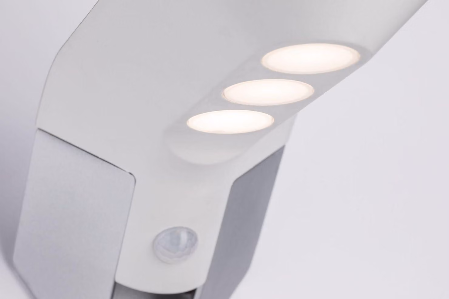 Lampada da esterno Paulmann, lampada solare da parete Soley, grado di protezione IP44, 3000K, 100 lumen, sensore di movimento, colore bianco