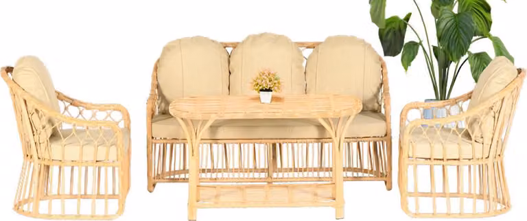 4tlg Moderne Gartenmöbel Sofa Sessel Couchtisch Veranda SofaGarnitur Lux