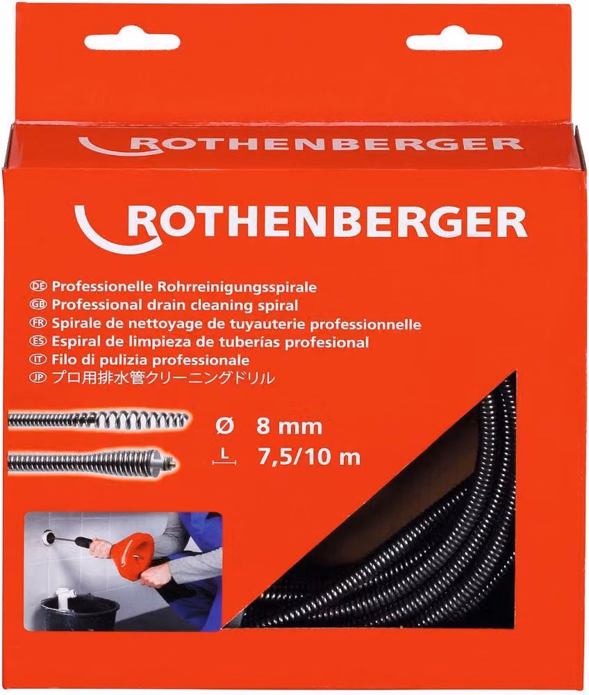 Spirale ROTHENBERGER, 8 mm con giunto e anima - 72425