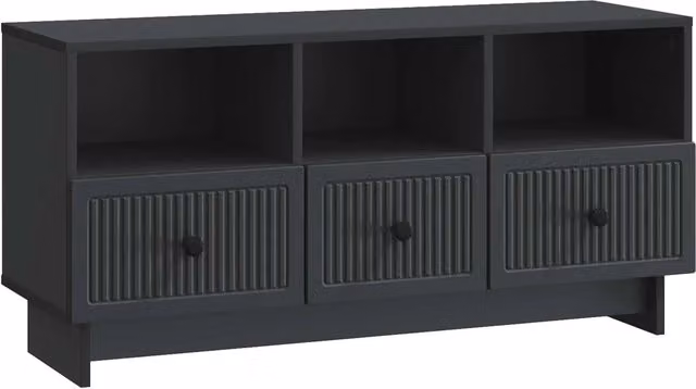 Mobile TV moderno DESIGN IN nero in legno MDF per soggiorno L: 102 cm, P: 34,5 cm, H: 50 cm – 1