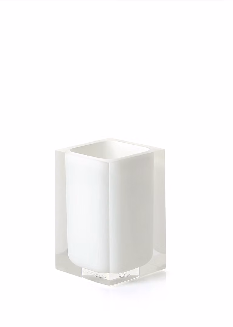 Portaspazzolini d'appoggio in resina RA98 Gedy serie RAINBOW Bianco