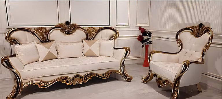 Sofagarnitur Klassisch Barock Rokoko 3+1 Sitzer Couchen Möbel Komplett
