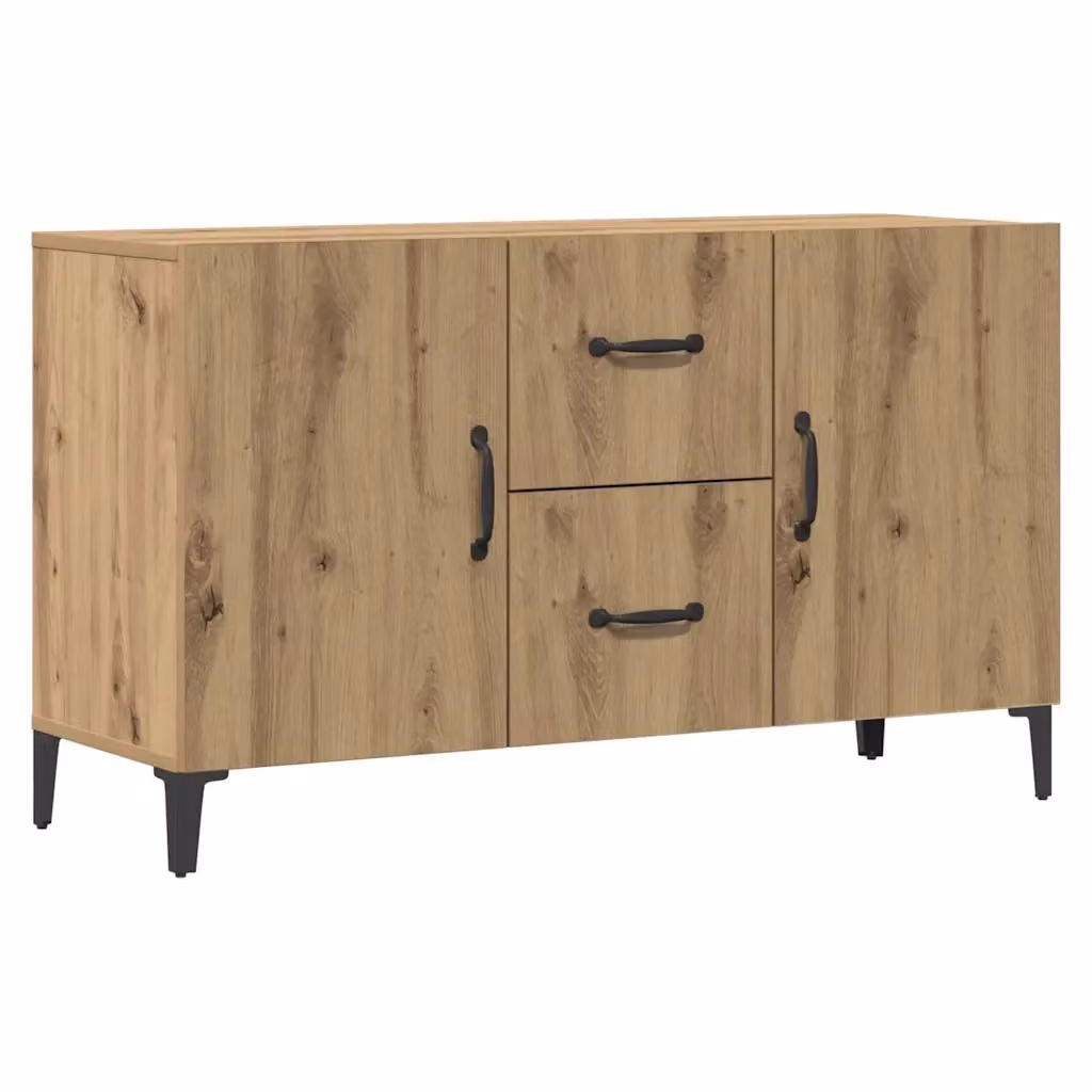 Credenza Buffet Design Mania in Legno Rovere Marrone per Cucina e Sala da Pranzo L: 100 cm, P: 36 cm, H: 60 cm – 2
