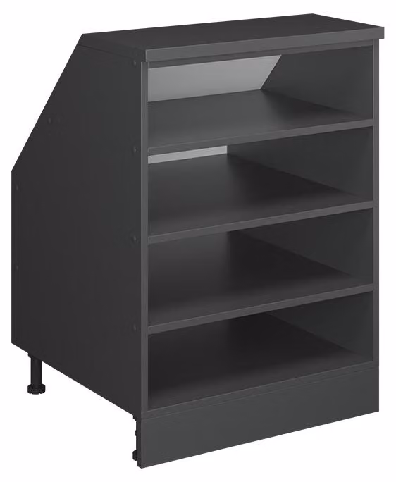 Mobile cucina sottotetto Vicco R-Line Antracite 60 cm con 4 scomparti, corpio 60 cm profondità, Model 60440