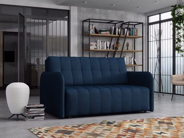 MIRJAN24 Divano letto Viva Grand III, divano imbottito a 3 posti con cuscini inclusi, con contenitore e funzione letto, divano di design (colore: Kronos 09)