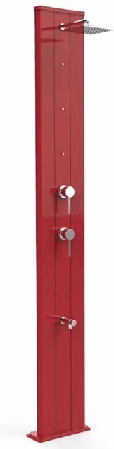 Doccia Tradizionale in Alluminio Dada Arkema Design con Miscelatore, Nebulizzatore e Lavapiedi Colore Blu Cv-D455/5012