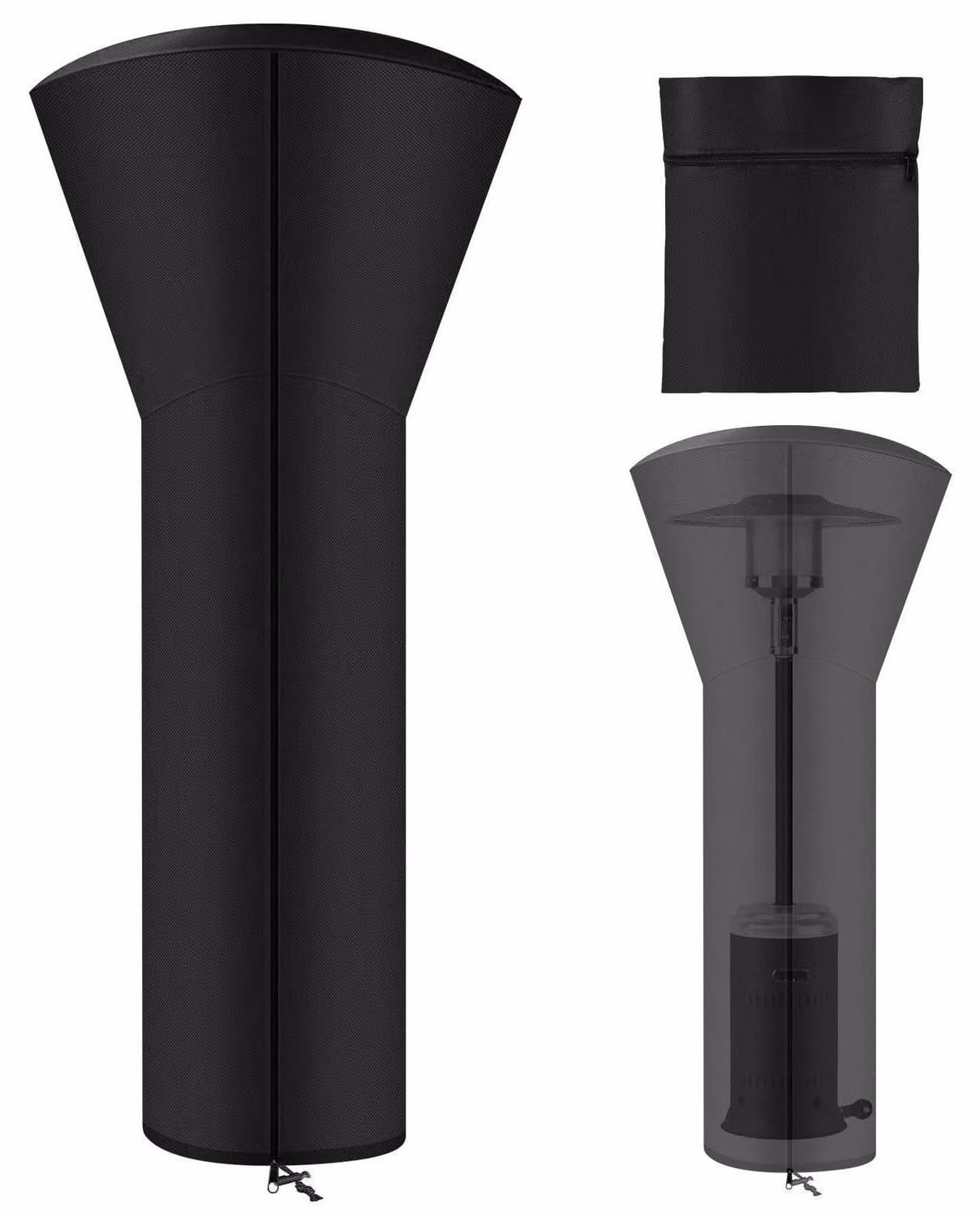 Copertura protettiva per riscaldatori da esterno, adatta per stufe a fungo, impermeabile e resistente ai raggi UV, dimensioni 226x85x48 cm