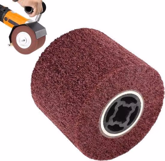 Spazzola abrasiva in nylon da 120 mm con rullo satinato per levigatrici