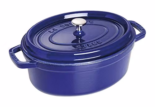 STAUB Casseruola/Cocotte in Ghisa, Ovale 31 cm, 5.5 Litri, Blu (Scuro)