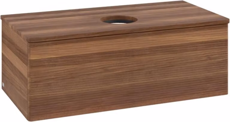 Mobiletto V&B con struttura frontale, con illuminazione Antao 100x36x50cm, colore WBP w. wal, w. walnut