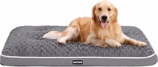 Letto per cani ortopedico, cuscino per cani con doppio strato lavabile, coperta per cani rimovibile, 105 cm per cani di taglia media, colore grigio medio