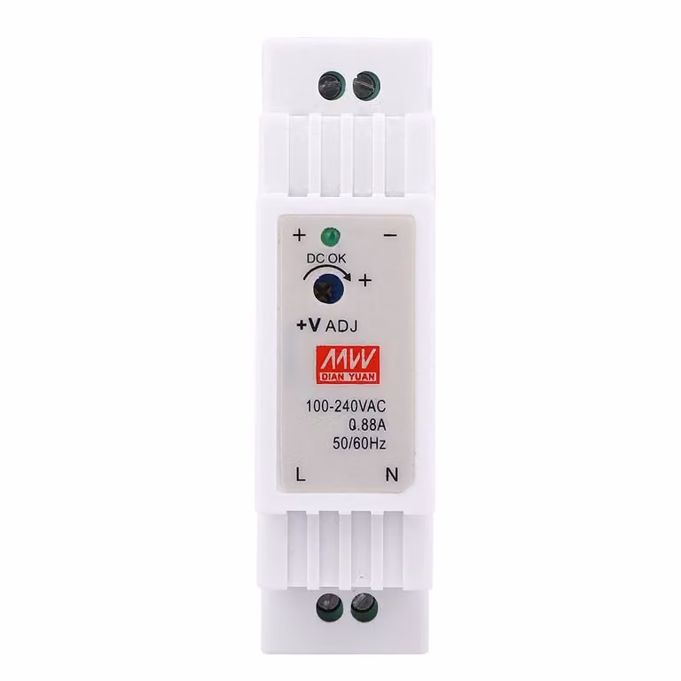 DR-15-12 Alimentatore switching per guida DIN con uscita singola, 12 V, 1,25 A, 15WDR-15-12