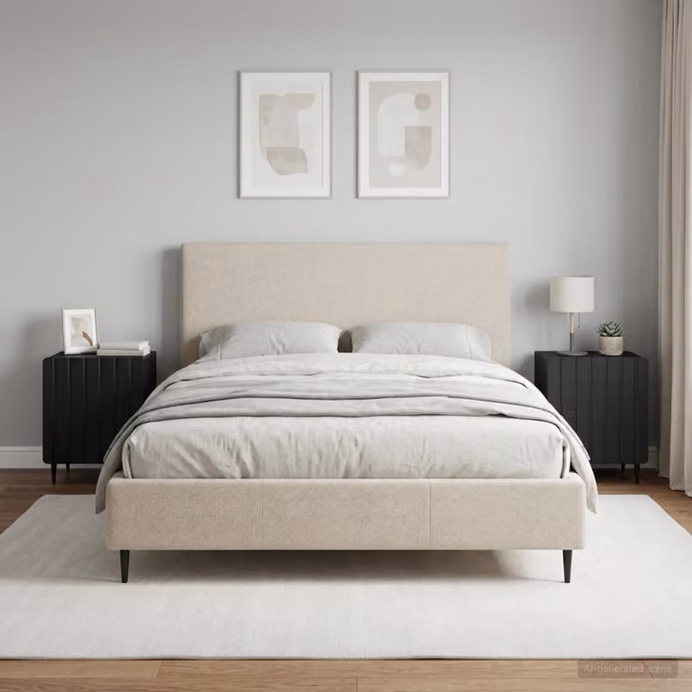 Set di 2 Armadi da Notte vidaXL Moderni in Nero Opaco L/P/H: 43 x 34,5 x 52 cm