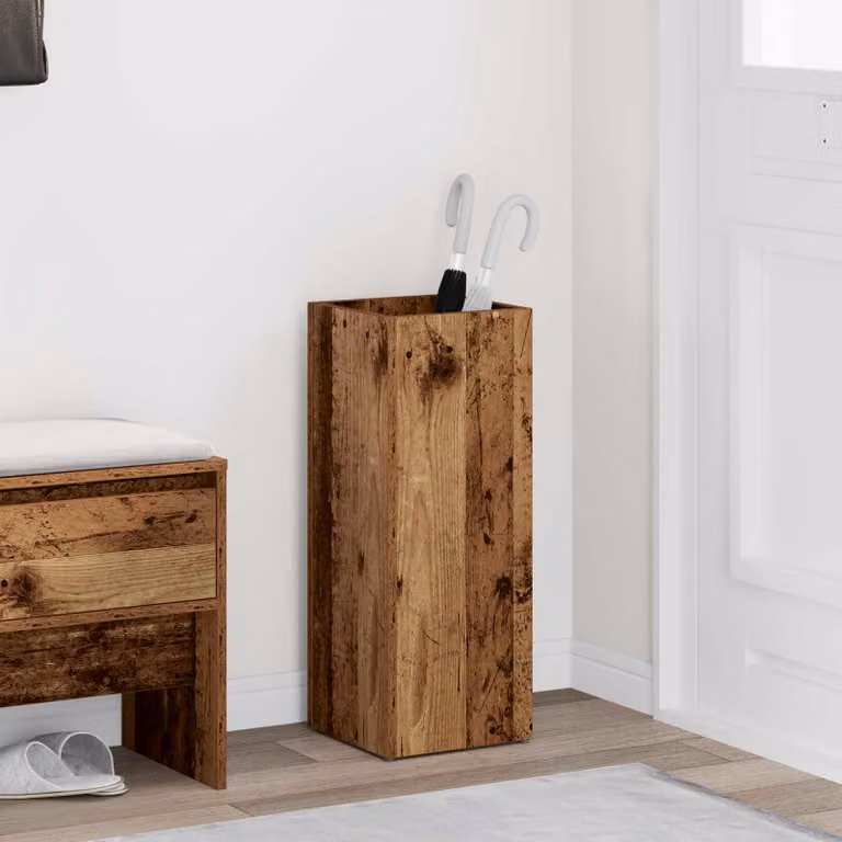 vidaXL Supporto per Ombrellone in Legno Marrone L: 25 cm, P: 24,5 cm, H: 64 cm