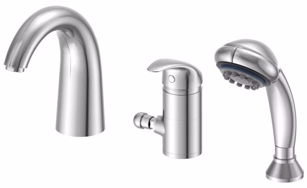 Aqualine Kasiopea - Miscelatore per bordo vasca, installazione a 3 fori, cromo 1107-30