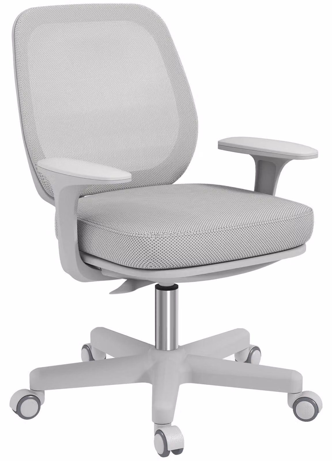 Sedia da ufficio - Sedia girevole ergonomica - Regolabile in altezza - Girevole - Imbottita - In poliestere - Grigia