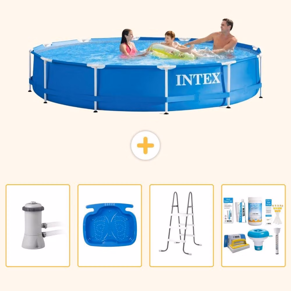 Piscina autoportante rettangolare - 366x76 cm - 5 pezzi - Modello S22471