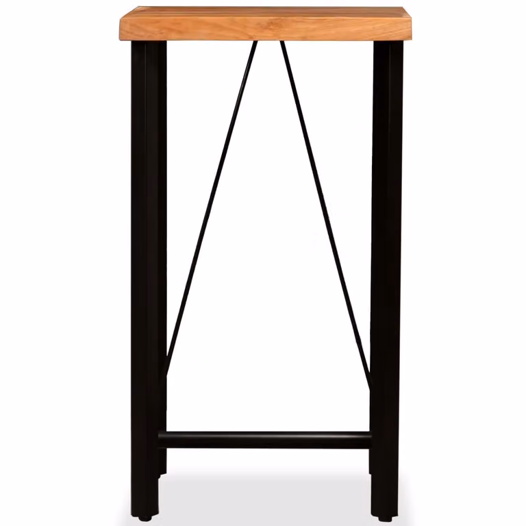 Tavolino da Bar in Legno Massello di Acacia 60x60x107 cm