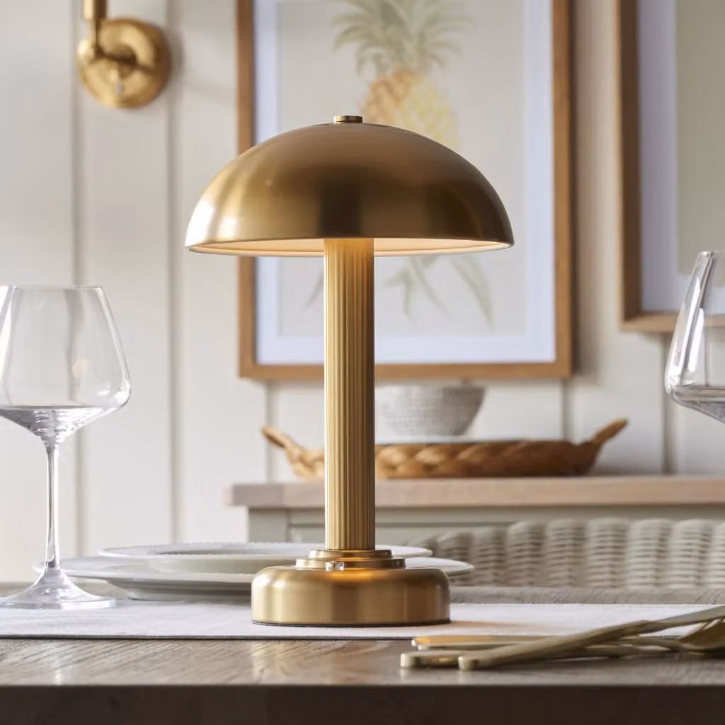 Lampada da tavolo LED Bridport Endon in ottone, ricaricabile e dimmabile con controllo touch, colore oro/ottone – 2