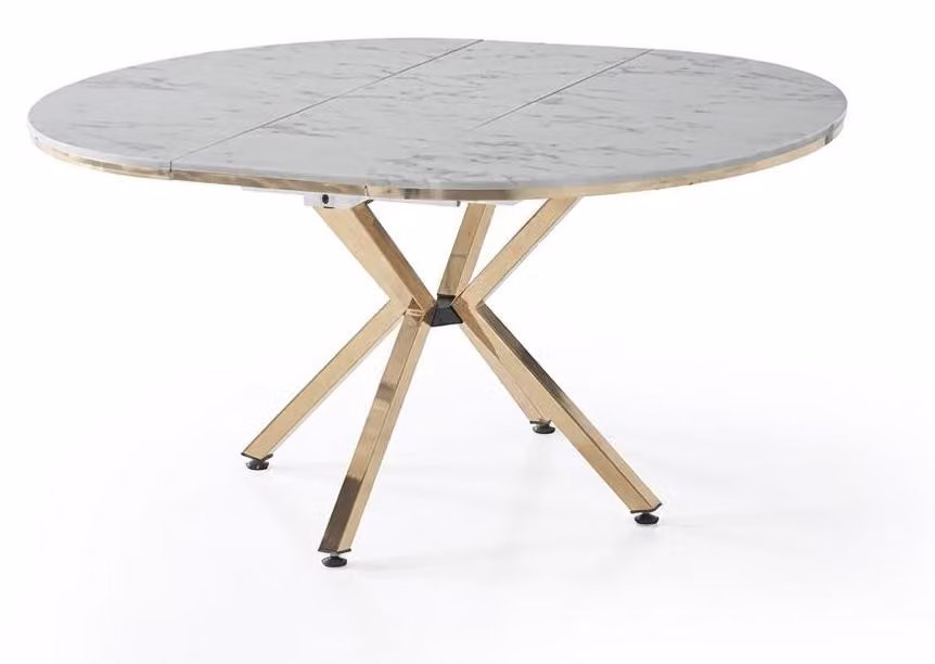 Tavolo da pranzo in marmo, confortevole, moderno, allungabile, beige, rotondo, spazioso