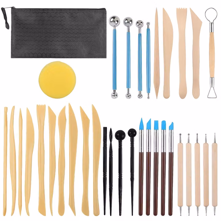 Set di 35 strumenti per la modellazione, ideale per la Vetroceramica e la scultura