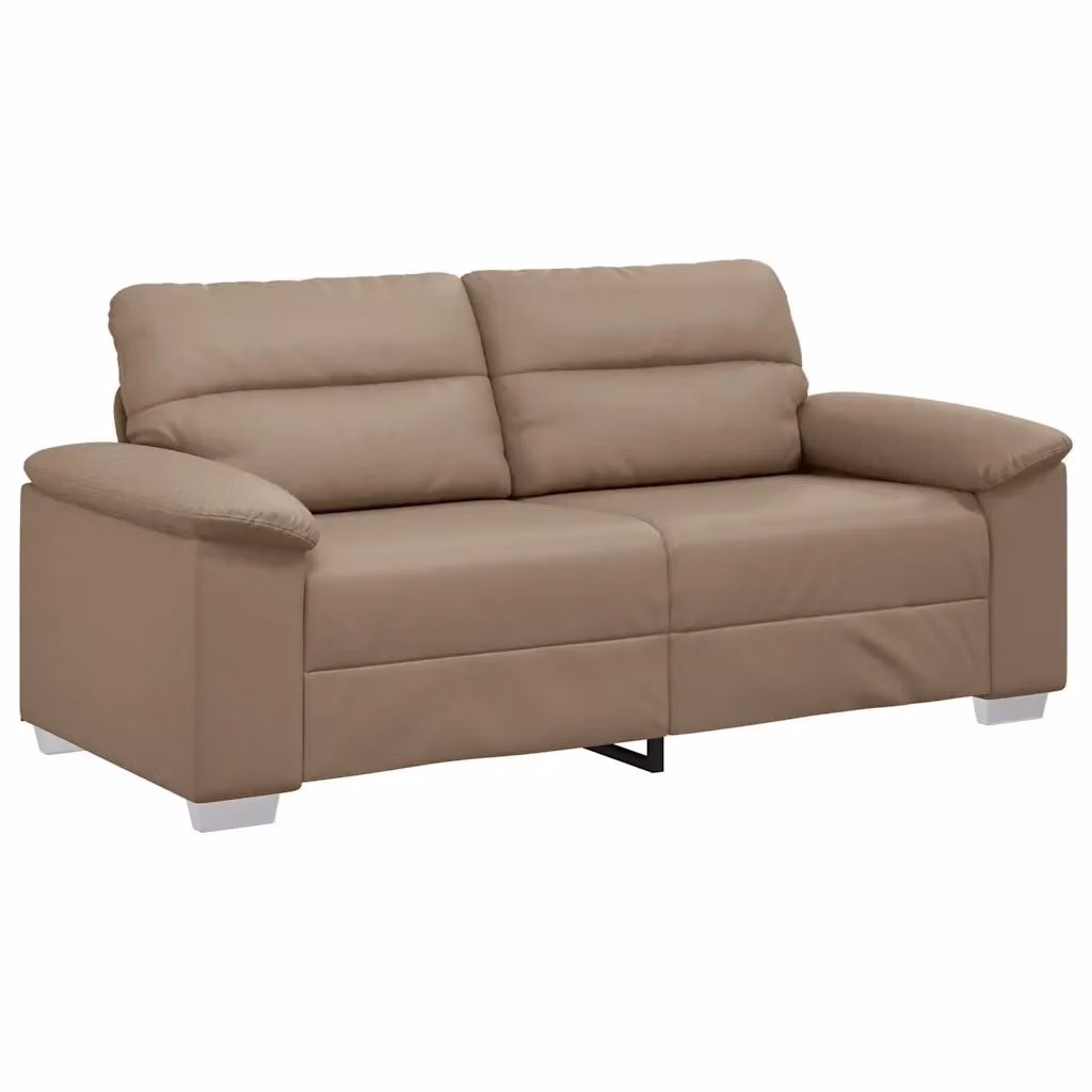 Divano a 2 posti moderno vidaXL in similpelle beige con cuscini, L: 180 cm, P: 81 cm, H: 84 cm – 2