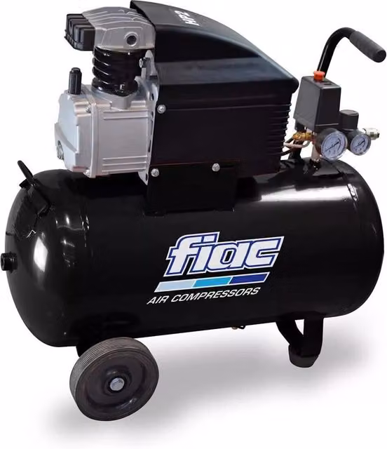 Compressore d'aria con serbatoio FIAC Stratos 50 da 50 Lt, motore 2 Hp, colore nero