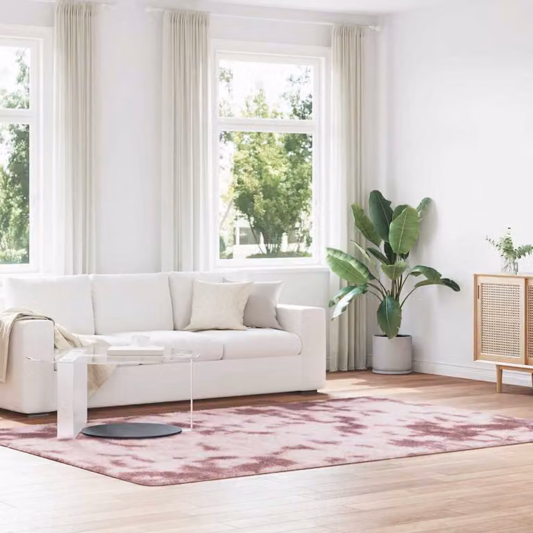 Tappeto Shaggy a Pelo Lungo vidaXL NAVARRA Rosa Antico, L 200 cm x P 290 cm