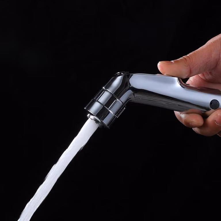 Set di 2 spruzzatori per bidet, azionamento manuale, alta pressione, in plastica, con attacco G1/2, per l'igiene personale