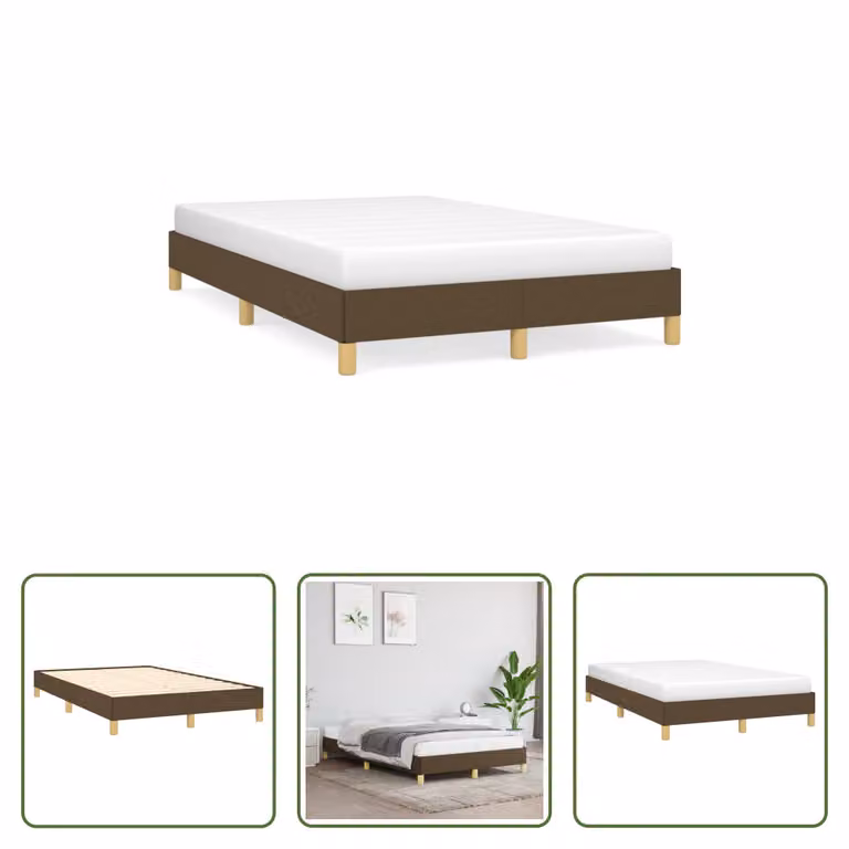 The Living Store rete marrone scuro 120x190 cm in tessuto