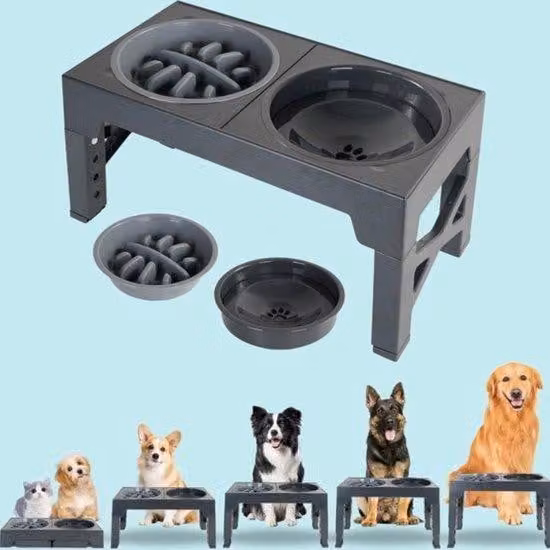 Ciotola rialzata per cani Famanu, con supporto regolabile - Design moderno