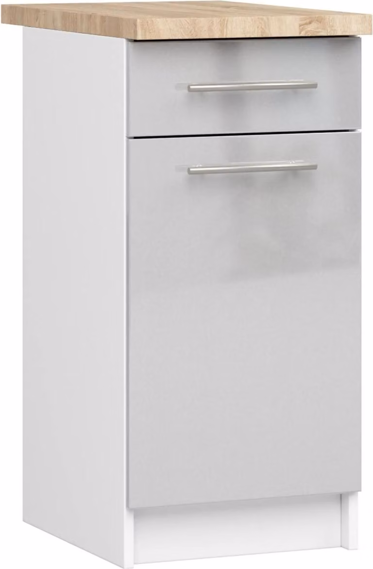 Akord Armadio Oliwia Con Piano Metallico Bianco Lucido 40X46X85