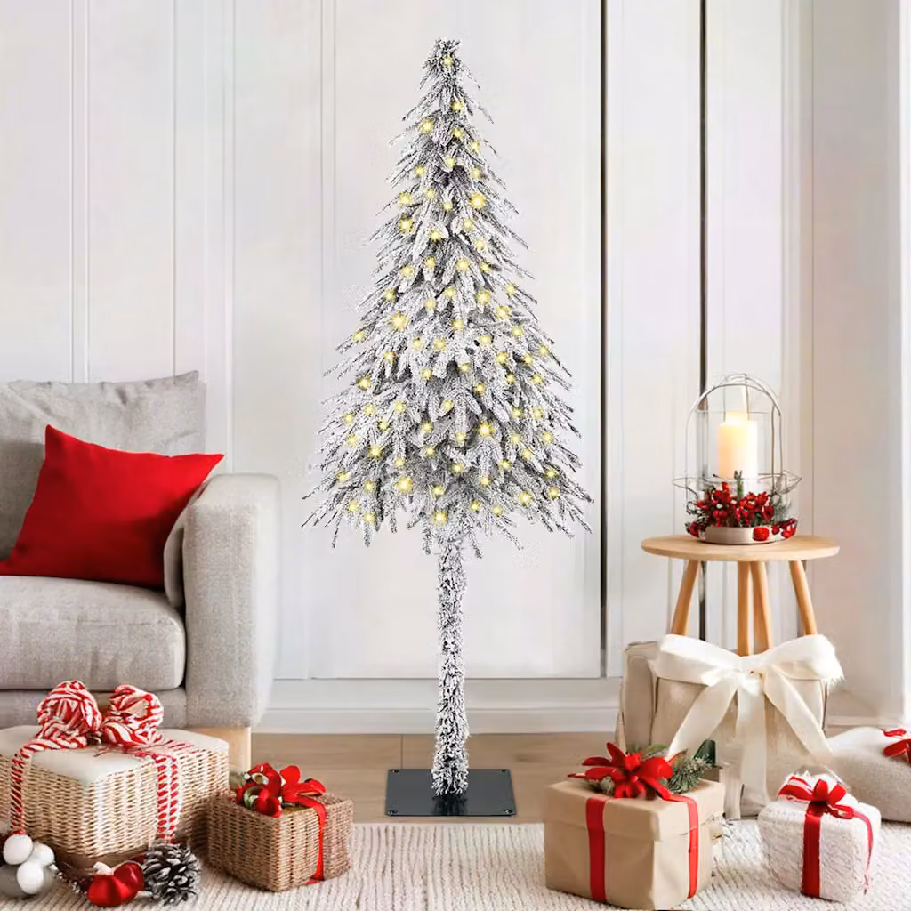 vidaXL Albero di Natale Bianco 150 cm PE e Acciaio
