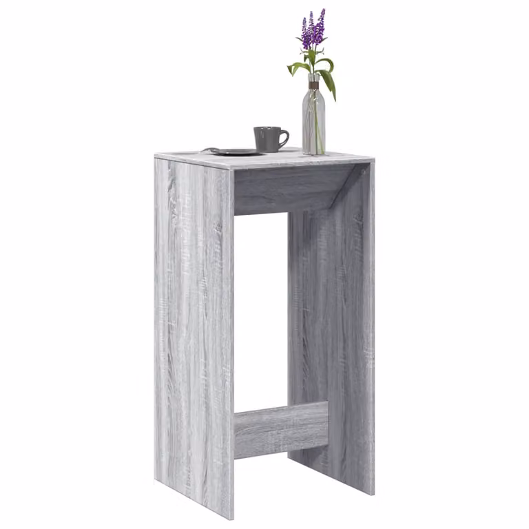 vidaXL Tavolo da Bar Moderno Grigio in Legno Multistrato L/P/H: 50 x 50 x 103,5 cm