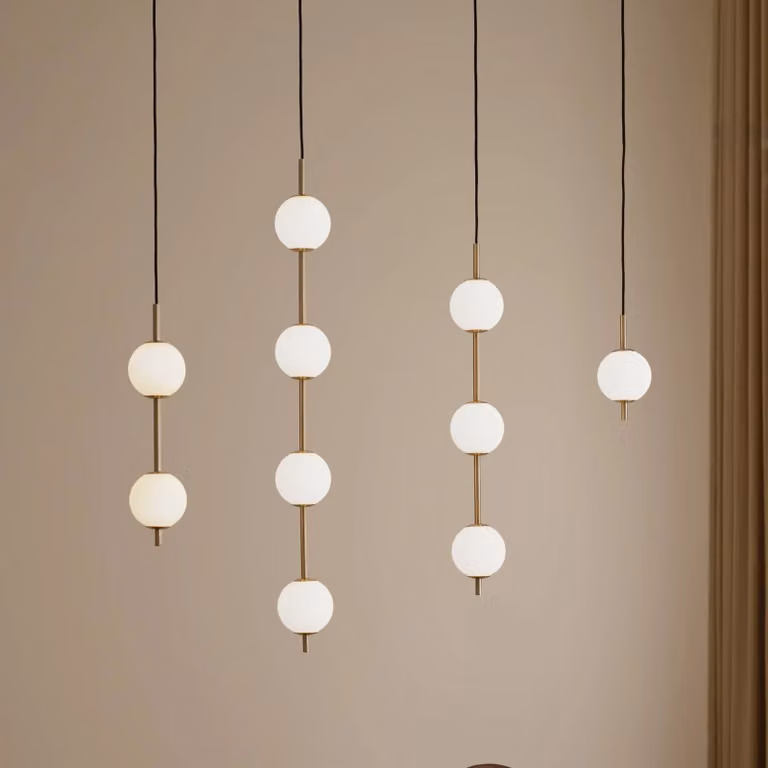 UMAGE Lampada a sospensione Audrey, dimmerabile, Ottone / Oro, Soggiorno / Sala da pranzo, Metallo, Design, Lampada a sospensione