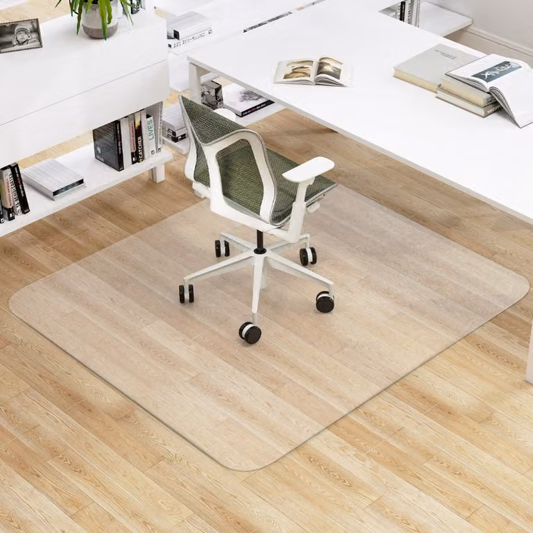 Tappetino protettivo trasparente Costway in PVC per sedie con rotelle e pavimenti in legno, L 180 cm x P 160 cm