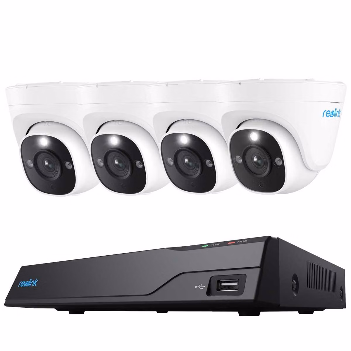 Reolink REO NVS8-12MD4 - Set registratore video di rete con 4 telecamere incluse
