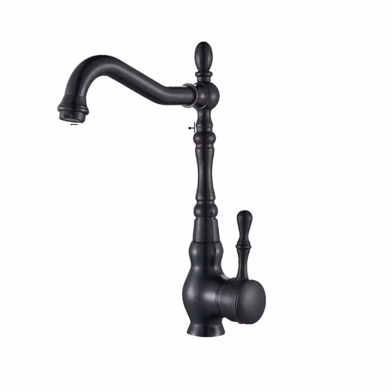 Rubinetto da bagno in ottone antico, monocomando, rocchetto in ceramica, 17 cm x 31 cm