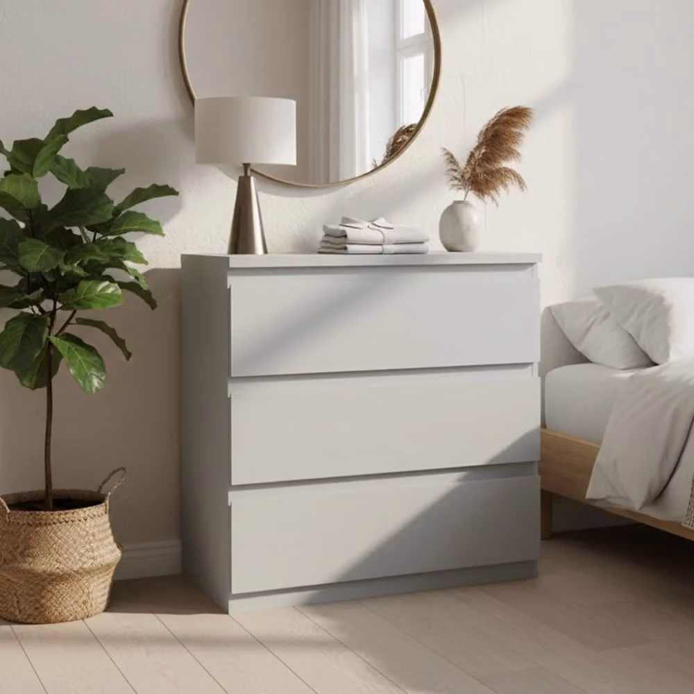 Cassettiera Morgan Veriaffari con 3 cassetti grigio ghiaccio L: 77.2 cm, P: 42.2 cm, H: 79.8 cm – 2