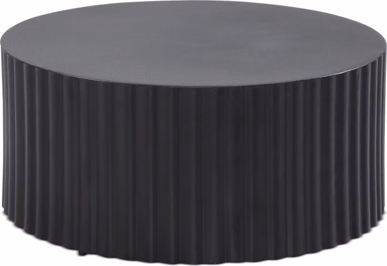 Tavolino da salotto in metallo nero 67x67x31 cm Tavolino rotondo da soggiorno