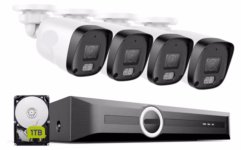 Sistema di sicurezza a 8 canali - Kit di telecamere IP - Videosorveglianza CCTV - Sistema NVR - Telecamere PoE - Risoluzione 3MP