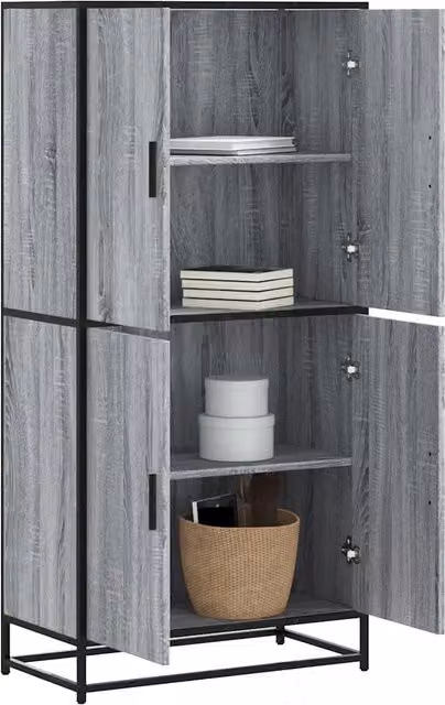 Credenza Grigio Sonoma 68x35x139 cm in Truciolato 3300833