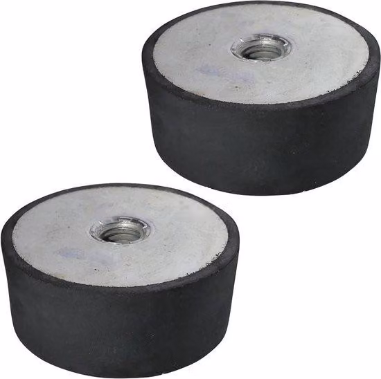 Ammortizzatori antivibrazioni a spirale, diametro 50 mm, per macchinari - Set di 2 - Cuscinetti interni M10 - Materiale: gomma e acciaio - Capacità di carico: 2587 N