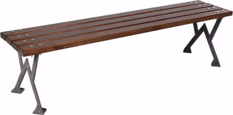 Casa Padrino Park bench - Panchina da città marrone scuro/grigio 180 cm - Panchina da giardino solida