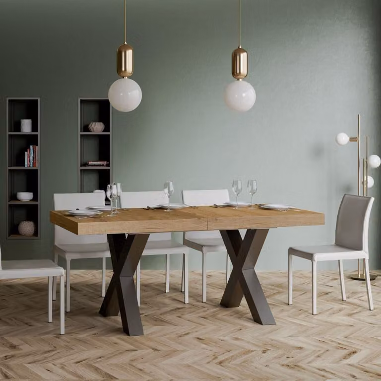 ITAMOBY - Tavolo allungabile 180/440x90 cm Traffic quercia natura gambe antracite