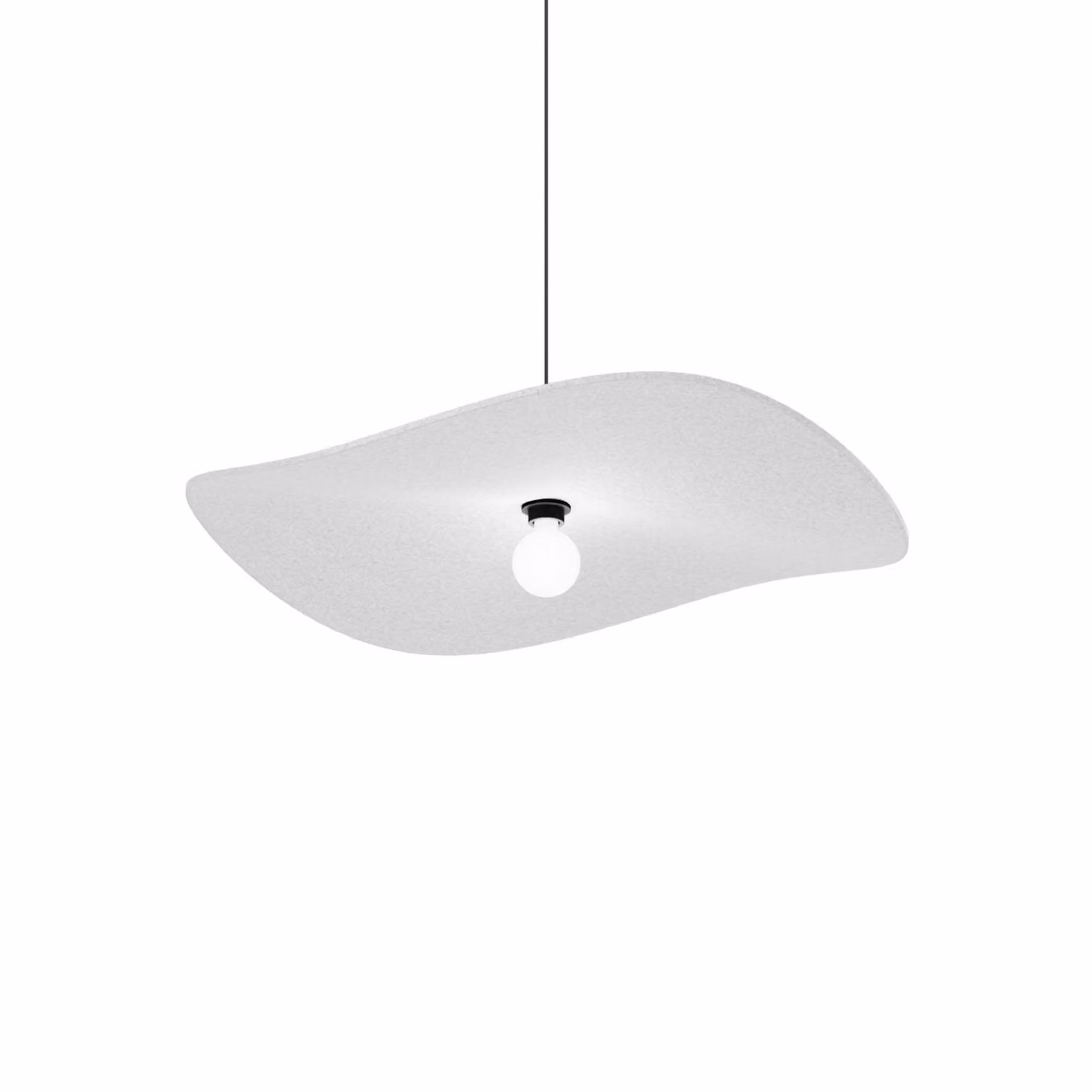 Wever & Ducré Lighting Lampada a sospensione Wave Soft 3.0, dimmerabile, Alluminio / Grigio / Zincato, Soggiorno / Sala da pranzo, Tessuto / Stoffa / Seta, Moderno, Lampada a sospensione