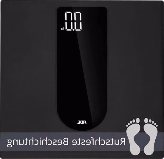 Bilancia Personale Digitale Aeg Ponderosimetro in Vetro Nero con Display LED fino a 180 kg