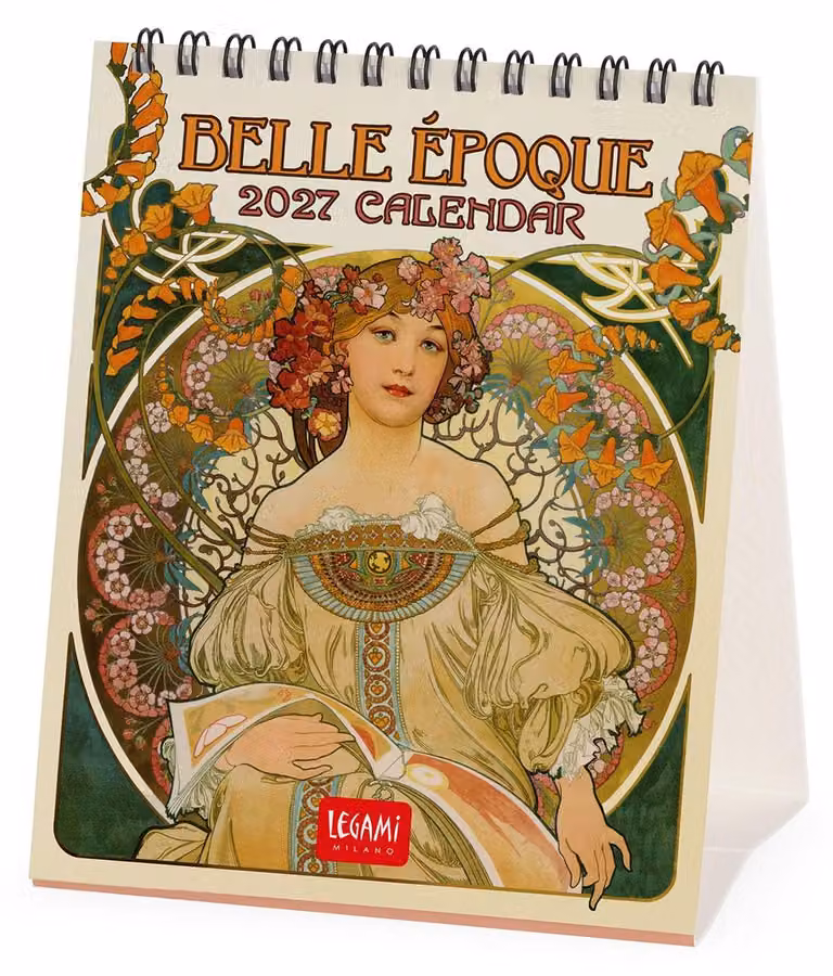 Legami – Calendario da tavolo 2027, stile Belle Époque, 12 mesi, 5 cm